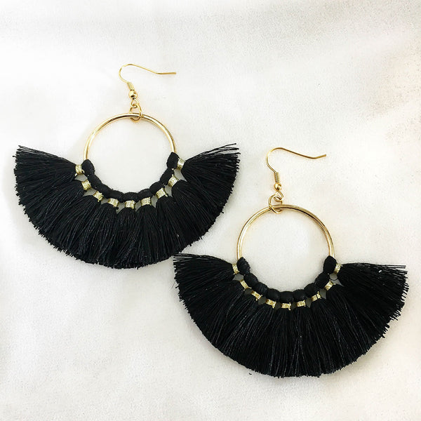 Aretes Flamenco negro