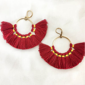 Aretes Flamenco Rojo