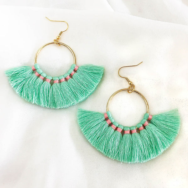 Aretes Flamenco Verde